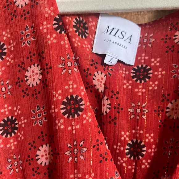 Misa Los Angeles Thalia Dress Maxi Rust Red - Picture 3 of 4